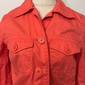 J. Crew Jackets & Coats - 🛍J. Crew orange cotton safari jacket coat size XS J. Crew Jackets & Coats - 🛍J. Crew orange cotton safari jacket coat size XS
